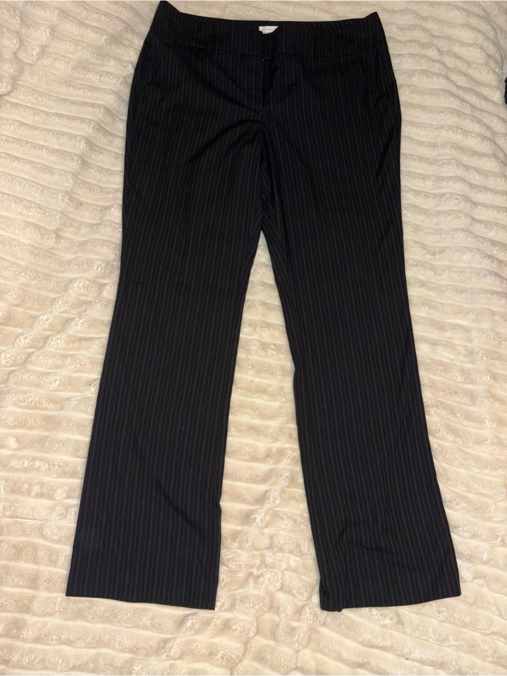 New York & Company Black Pinstripe Dress Pants — Size 12 Average